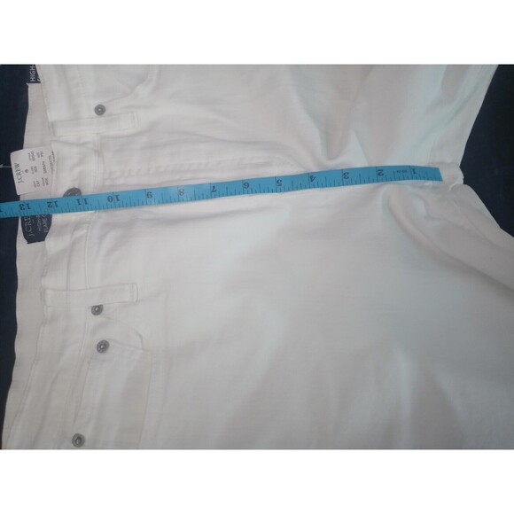 J.Crew Petite High Rise Flare Crop Jeans White  Signature Stretch Size 31P NWT - Picture 9 of 11